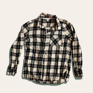 Old Navy Black & White Plaid Women’s Flannel
